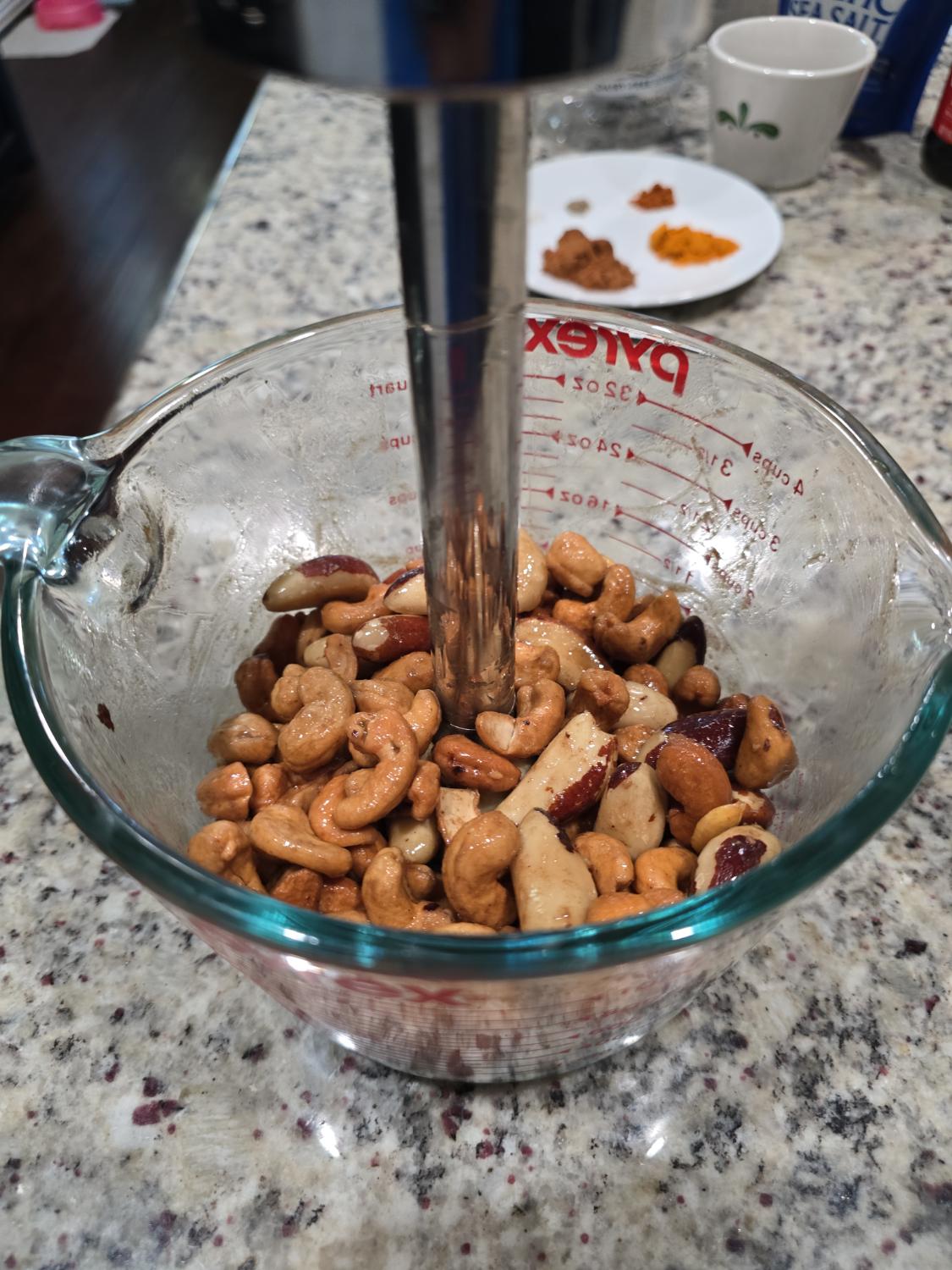 Blending the nuts